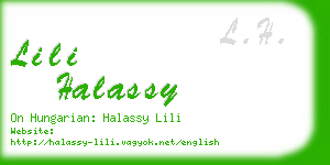 lili halassy business card